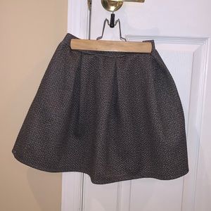 Pleated Gray Spandex Skirt. Size Small